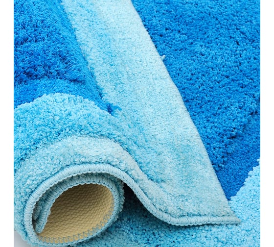 Мягкий коврик для ванной комнаты WESS Belorr 50х80 см, blue A13-35