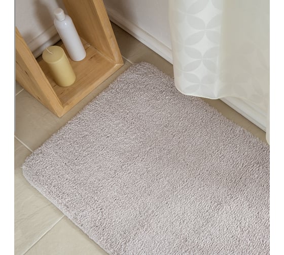 Мягкий коврик для ванной комнаты WESS Brillar 50х80 см, beige A60-60