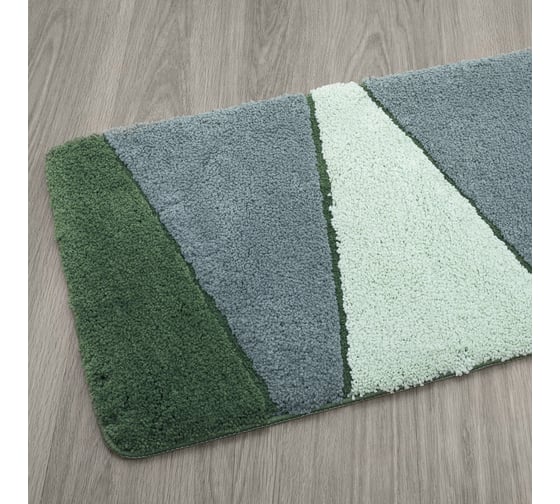 Мягкий коврик для ванной комнаты WESS Rainbow 50x80 см, green A59-50