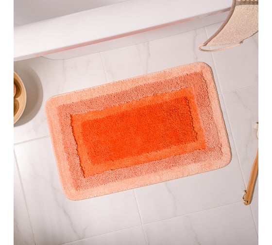 Мягкий коврик для ванной комнаты WESS Belorr 50х80см, orange A13-44