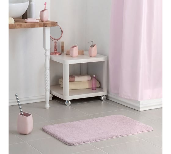 Мягкий коврик для ванной комнаты WESS Brillar 50х80 см, pink A60-80