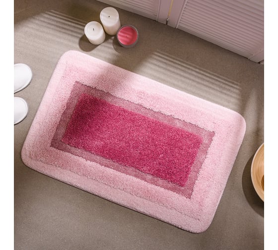 Мягкий коврик для ванной комнаты WESS Belorr 50х80 см, pink A13-80