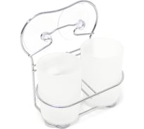 Настенный стакан для зубных щеток VERRAN Apollo двойной, на присосках 240-06