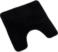 Мягкий коврик для туалета VERRAN Checks black 50x50 см 012-20