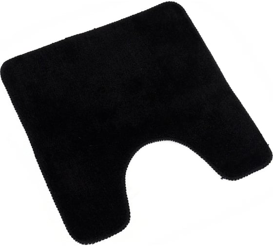 Мягкий коврик для туалета VERRAN Checks black 50x50 см 012-20