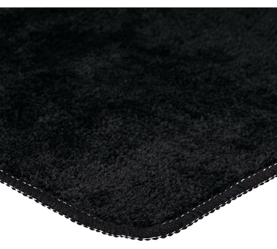 Мягкий коврик для туалета VERRAN Checks black 50x50 см 012-20