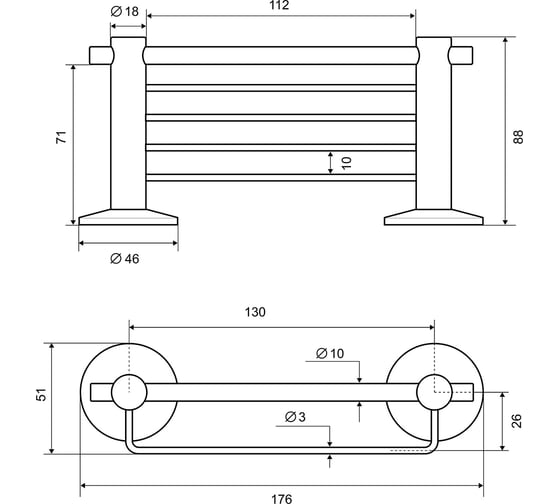 Решетка MANZZARO Quadro 21.36.00 СР 112322