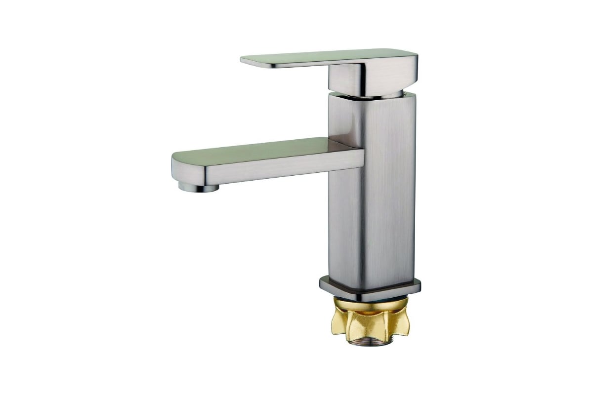 Смеситель для раковины умывальника G-lauf с коротким изливом, сатин ...