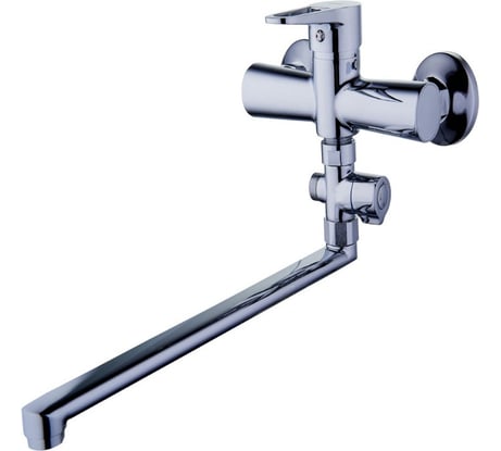 Смеситель для ванны G-lauf с длинным поворотным изливом 360 градусов и душевой лейкой, хром NUD6-A045