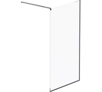 Душевая перегородка AM.PM Func 110x200, стекло прозр. 8 мм + покрытие, профиль черный W84WI-110-F1-BTE