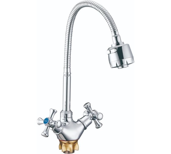 Смеситель для кухни G-lauf с высоким гибким изливом, хром QTZ4-E827