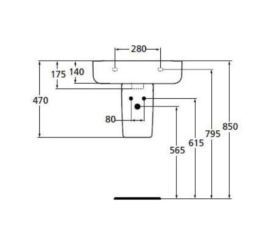 Полупьедестал IDEAL STANDARD Connect E797401
