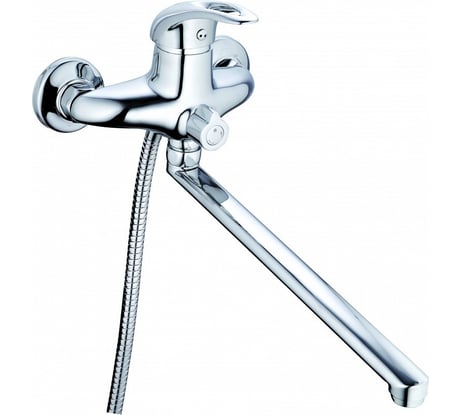 Смеситель для ванны G-lauf с поворотным изливом и душевой лейкой, хром KLO7-A048