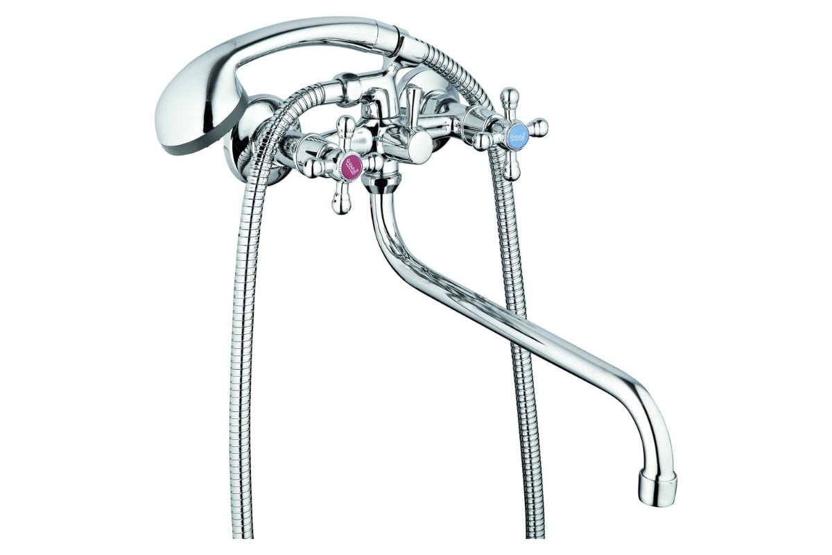 Смеситель для ванны G-lauf с круглым, длинным поворотным изливом, с ...