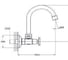 Смеситель для кухни Solone с коротким поворотным изливом, хром JIK12-B102-A 2