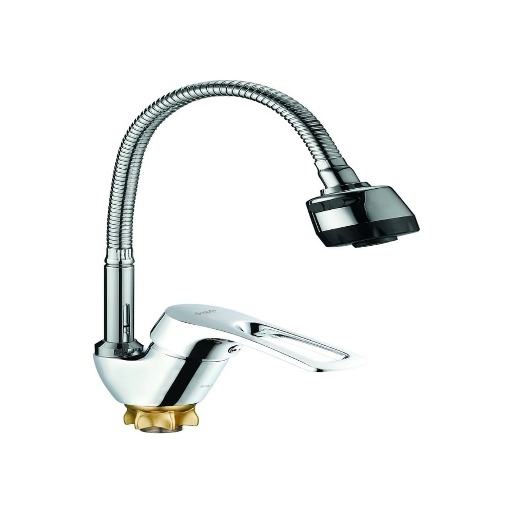 Смеситель для кухни G-lauf с гибким гофрированным изливом, хром 8G4 ...
