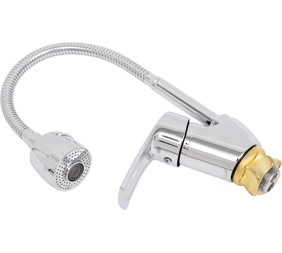 Смеситель для кухни G-lauf с гибким гофрированным изливом, хром 8G4-E181