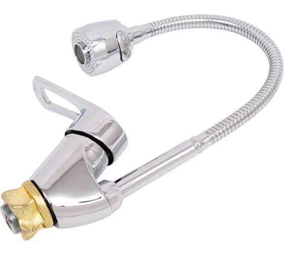 Смеситель для кухни G-lauf с гибким гофрированным изливом, хром 8G4-E181