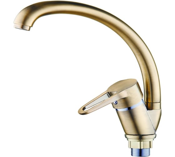Смеситель для кухни G-lauf с высоким поворотным изливом, бронза NUD4-A045KT 1