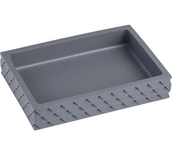 Мыльница PERFECTO LINEA STONE ESSENCE серая 35-690103 1