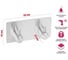 Планка самоклеящаяся 2 крючка PERFECTO LINEA PEGASUS нержавеющая сталь, картонная упаковка 35-005000 2