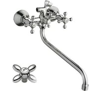 Смеситель для ванны Haiba латунный, с длинный поворотным изливом 30 см и душевой лейкой, хром HB2227