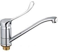 Смеситель для кухни мойки латун с длинным поворот изливом, хром Haiba HB4954 539056