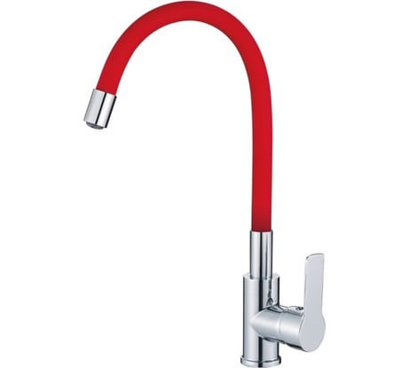 Смеситель для кухни Haiba мойки латун с гибким изливом, красный HB70112-6 539264