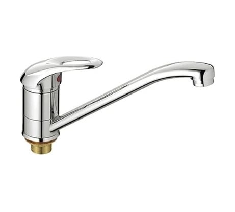 Смеситель для кухонной мойки Haiba латунь, с длинным поворотным изливом, хром HB4903