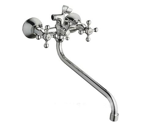 Смеситель для ванны Haiba латун с длин поворот изливом 30см и душевой лейкой, хром HB2208 539063