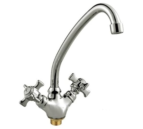 Смеситель для кухни мойки латун с высоким поворот изливом, хром Haiba HB4924 539448