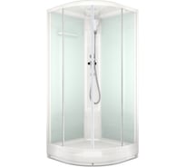 Кабина Melodia della vita CLASSICA 80x80 низкий, матовое стекло, белые стены, белый профиль MB01018 17942