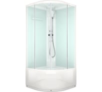 Кабина Melodia della vita CLASSICA 90x90 высокий, матовое стекло, белые стены, белый профиль MB01029 17945