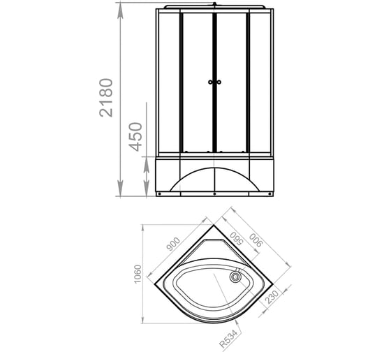 Кабина Melodia della vita CLASSICA 90x90 высокий, матовое стекло, белые стены, белый профиль MB01029 17945