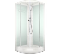 Кабина Melodia della vita CLASSICA 90x90 низкий, матовое стекло, белые стены, белый профиль MB01028 17944