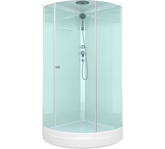 Кабина MELODIA JIVE 90x90 низкий, матовое стекло, белые стены, белый профиль MB02003 17948 1