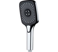 Лейка MELODIA LUXE квадрат 3 функции, 130x100 мм, хром/черный MKP26315BL 18680