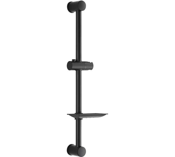 Стойка для душа MELODIA LUXE Ringo d25, L620, c мыльницей, чёрная MKP25001C_bk 12910 1