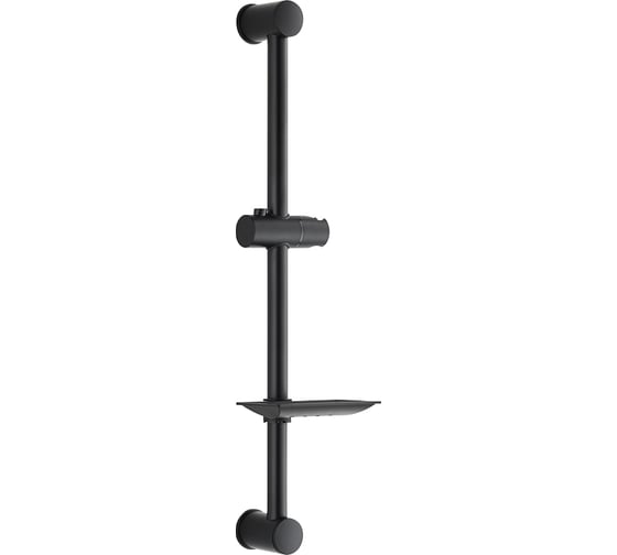 Стойка для душа Melodia della vita LUXE Ringo d25, L620, c мыльницей, чёрная MKP25001C_bk 12910