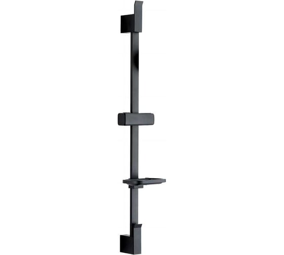 Стойка для душа MELODIA LUXE Moderno d25, L720, c мыльницей, черная MKP25002C_bk 18630