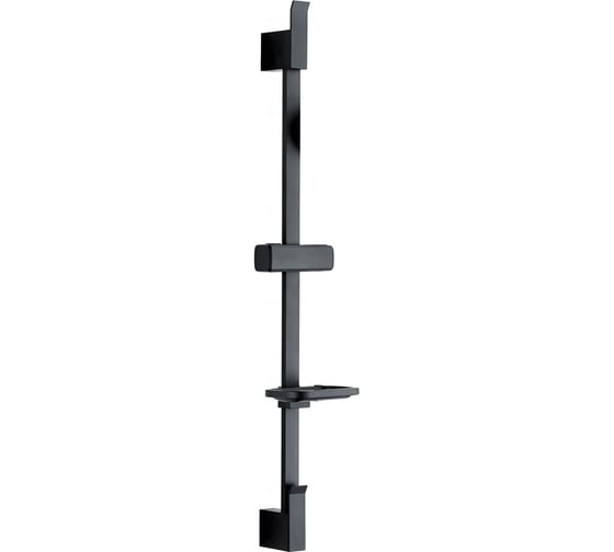 Стойка для душа Melodia della vita LUXE Moderno d25, L720, c мыльницей, черная MKP25002C_bk 18630