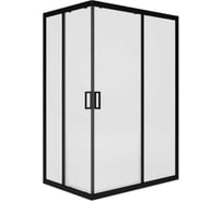 Душевой уголок Melodia della vita Square 120x80x175 см, стекло прозрачное 4 мм, черный профиль 16279