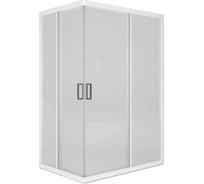 Душевой уголок Melodia della vita Square 120x80x175 см, стекло прозрачное 4 мм, белый профиль 16280
