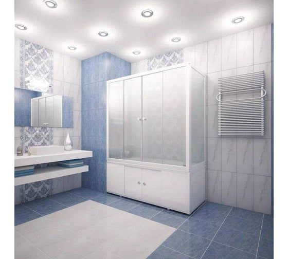 Ширма на ванну торцевая Melodia della vita Protection 70x140x3.6 см, стекло матовое 4 мм, белый профиль 16288