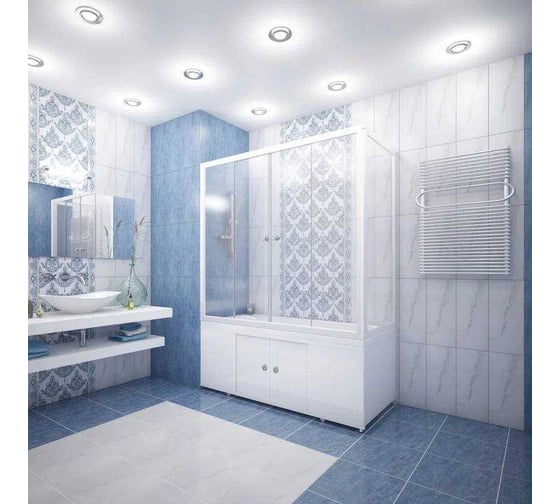 Ширма на ванну торцевая Melodia della vita Protection 70x140x3.6 см, стекло прозрачное 4 мм, белый профиль 16287