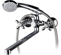 Смеситель для ванны Melodia della vita Retro длинный плоский излив, резина MDV32341, лейка 1 ф.75 мм круглая 12795