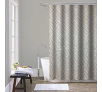 Шторка для ванны тканевая Melodia della vita 180x200 см, "Бежевая геометрия" MZ-169 13271