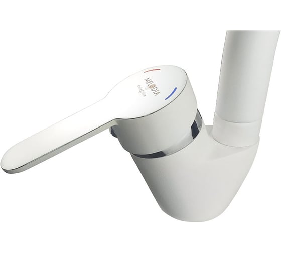 Смеситель для кухни MELODIA Rumba White картридж д.35 мм утка MDV35312wt без гибкой подводки 12778