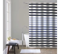 Шторка для ванны тканевая Melodia della vita 180x200 см, "Синие полоски" MZ-174 13276