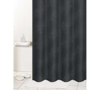 Шторка для ванны тканевая Melodia della vita 180x200 см, "Бриллиантовые капли", чёрная MZ-153 14861